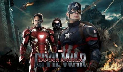 Captain America Civil War movie poster Metal Print 8in x 12in
