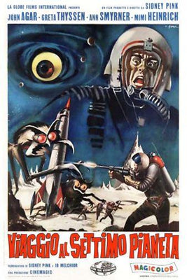 Journey To Seventh Planet Italian Metal Movie Poster 8in x 12in