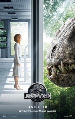 Jurassic World Metal Movie Poster 8in x 12in