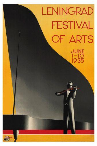 Leningrad Festival Of Arts poster tin sign Wall Art