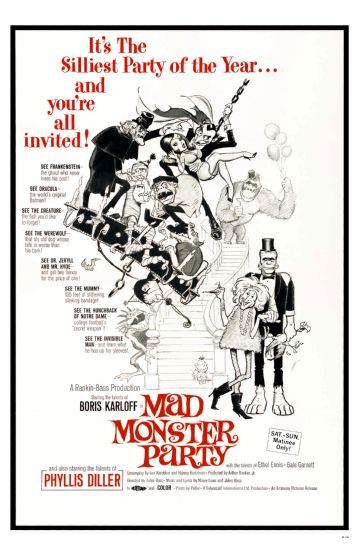 Mad Monster Party movie poster Sign 8in x 12in