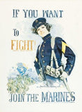 Marine Recruitment poster tin sign Wall Art