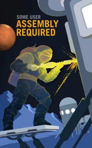 Mars Recruitment Some User Assembly Required poster tin sign Wall Art