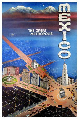 Mexico Tourism poster tin Metal Print Wall Art