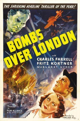 Bombs Over London movie poster Sign 8in x 12in