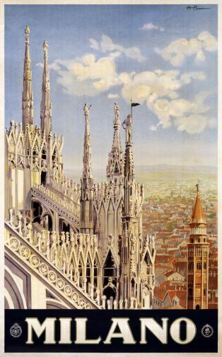 Italy Milano 1920 poster 27x40| theposterdepot.com