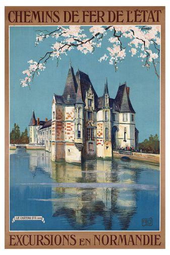 French Railway poster tin sign Wall Art