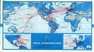 Pan Am 1968 Route Map poster 27x40| theposterdepot.com
