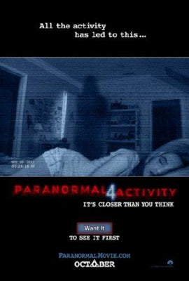 Paranormal Activity 4 Metal Movie Poster 8in x 12in
