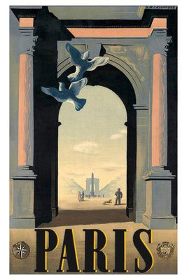 Paris Metal Poster Print 8in x 12in 12"x16" The Poster Depot