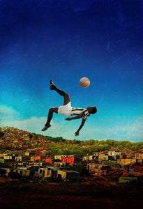 Pele Birth Of A Legend Photo Sign 8in x 12in