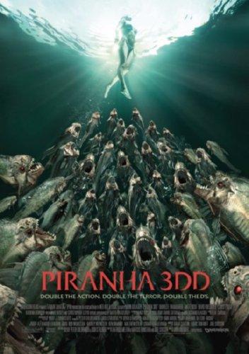 Piranha 3Dd Metal Movie Poster 8in x 12in