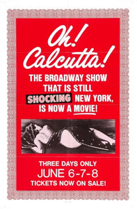 Oh Calcutta Movie Poster 11x17