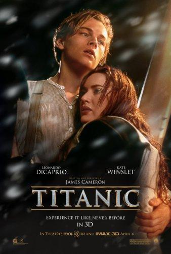 Titanic 3D movie poster Metal Print 8in x 12in