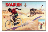 raleigh bicycles vintage advertising print poster tin sign Wall Art