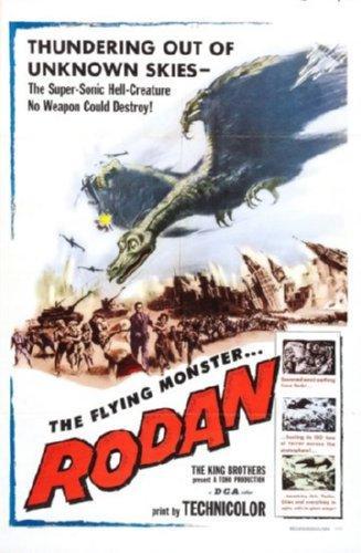 Rodan movie poster Sign 8in x 12in