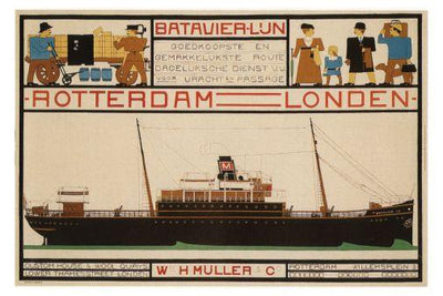 Steamship Advertising poster tin sign Wall Art