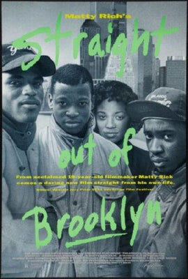 Straight Out Of Brooklyn Metal Movie Poster 8in x 12in