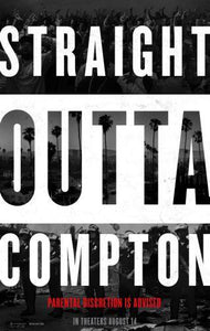 Straight Outta Compton movie poster Sign 8in x 12in