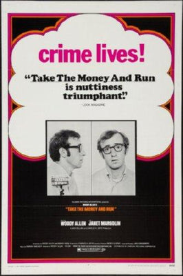 Take The Money And Run Metal Movie Poster 8in x 12in