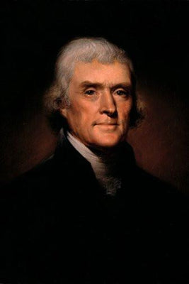 thomas jefferson poster tin Metal Print Wall Art