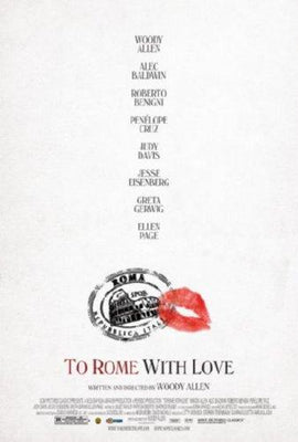 To Rome With Love movie poster Metal Print 8in x 12in