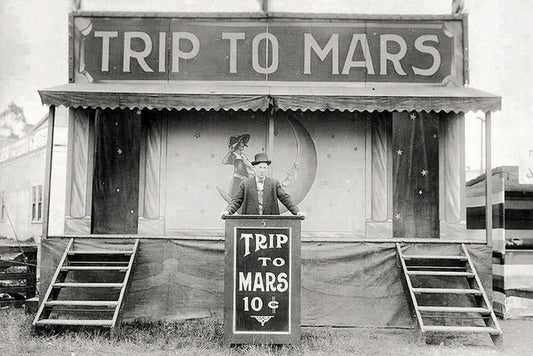 Vintage Carnival Attraction Ride Photo Trip To Mars poster| theposterdepot.com The Poster Depot