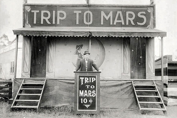 Vintage Carnival Attraction Ride trip to mars Poster 24x36 The Poster Depot 24