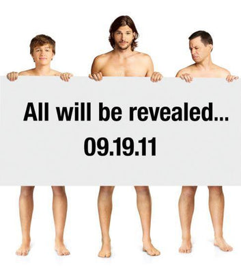 Two And A Half Men movie poster Metal Print 8in x 12in