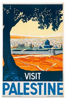 Visit Palestine poster tin Metal Print Wall Art