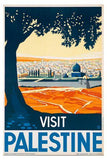 Visit Palestine poster tin sign Wall Art