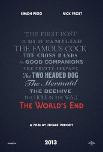 The Worlds End movie poster Sign 8in x 12in