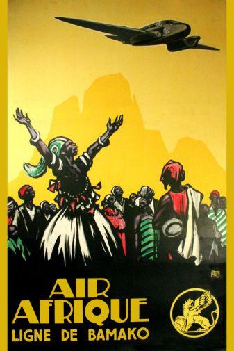 Air Afrique Photo Sign 8in x 12in