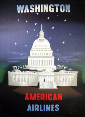 American Airlines Washington Dc Metal Print 8in x 12in