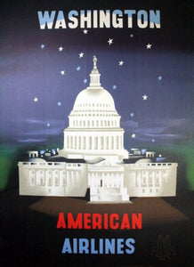 American Airlines Washington Dc poster for sale cheap United States USA