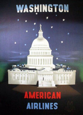 American Airlines Washington Dc Metal Print 8in x 12in
