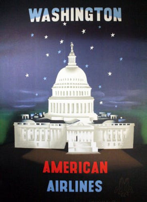 American Airlines Washington Dc poster 11inx17in The Poster Depot