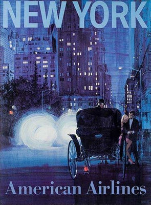 American Airlines New York poster 11inx17in The Poster Depot