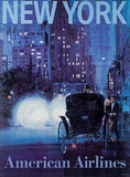 American Airlines New York poster tin sign Wall Art