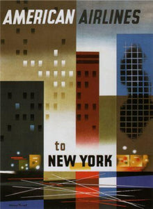 American Airlines New York Photo Sign 8in x 12in