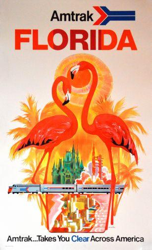 Florida Amtrak poster for sale cheap United States USA