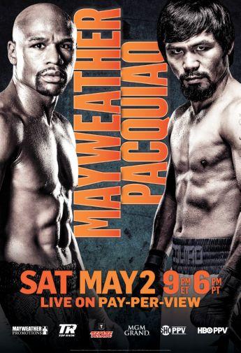 Mayweather Pacquiao poster tin sign Wall Art