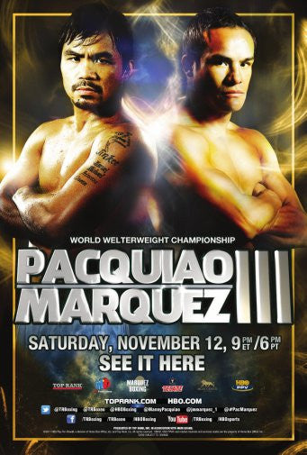 Boxingmanny Pacquiao Vs. Juan Manuel Marquez poster| theposterdepot.com
