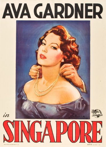 Singapore Movie mini poster 11x17 Ava Gardner