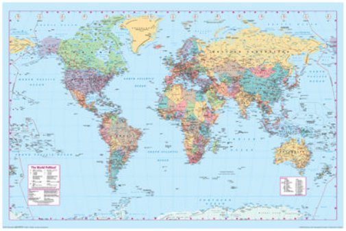 World Map Poster 24x36 Poster
